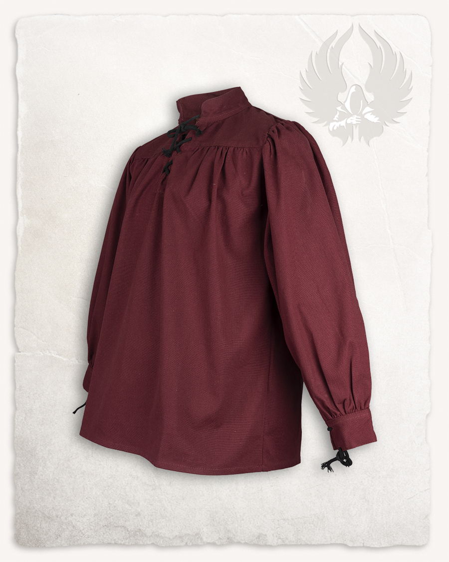 Ansgar shirt canvas bordeaux