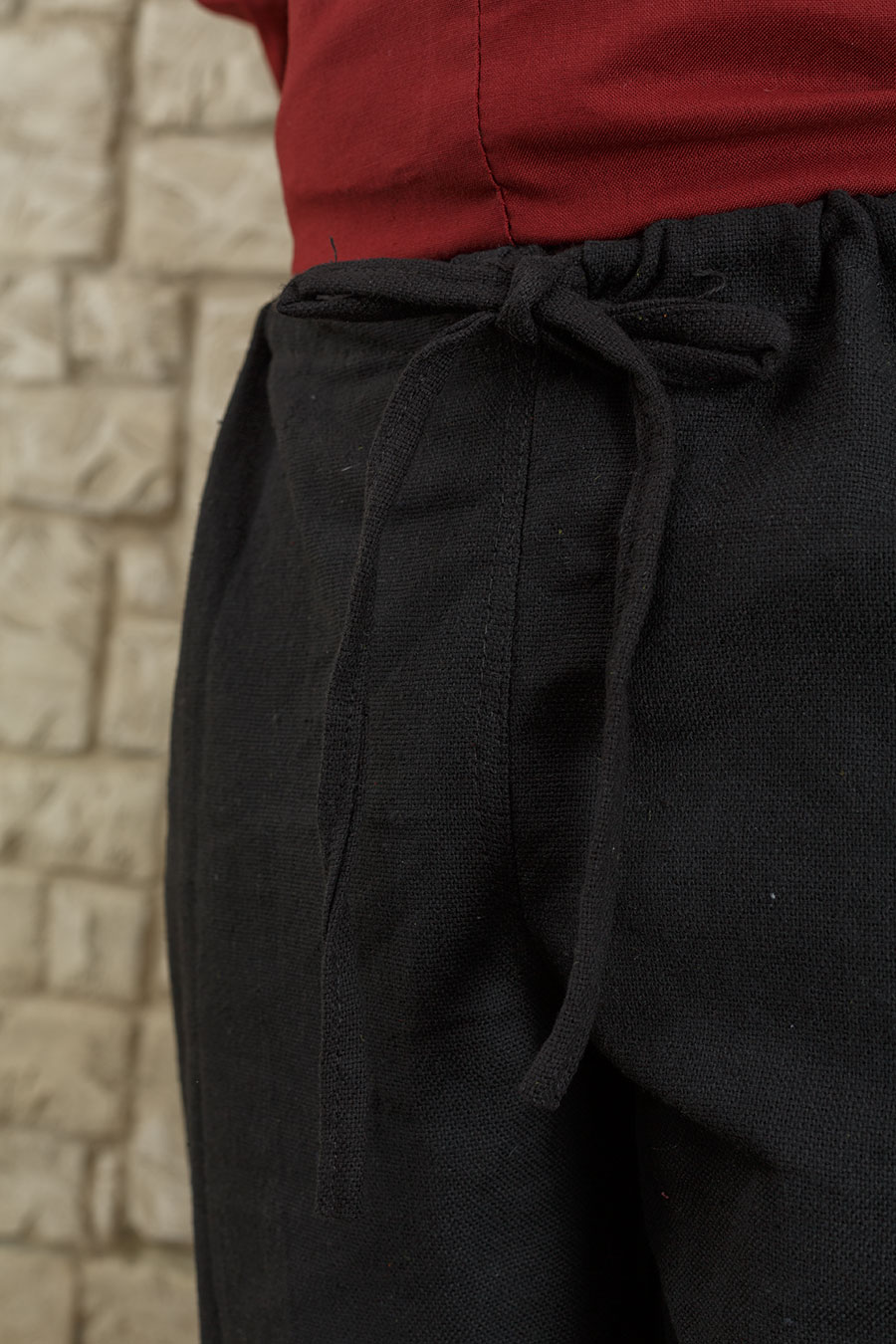 Ketill - Pantalon noir en canvas