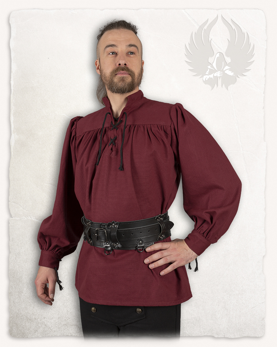 Ansgar shirt canvas bordeaux